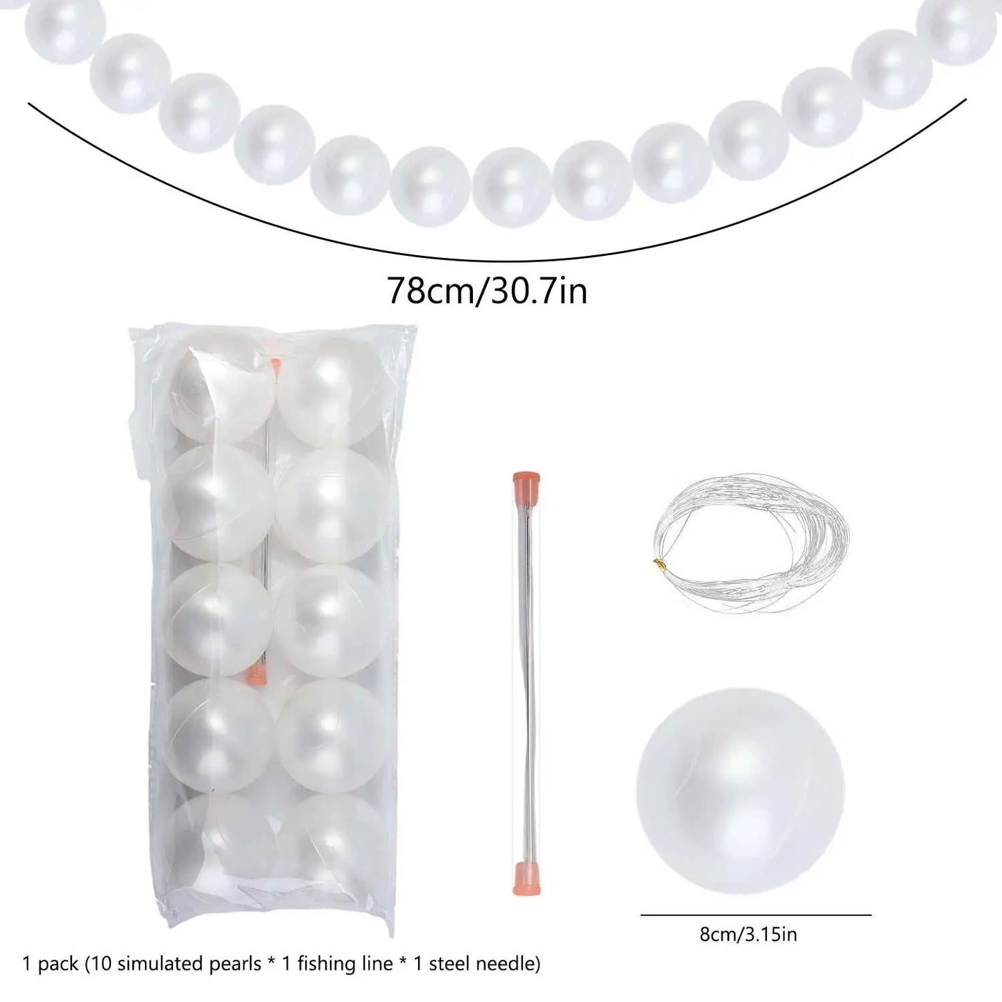 Faux Pearl Hanging Decor DIY Bead Garland for Weddings
