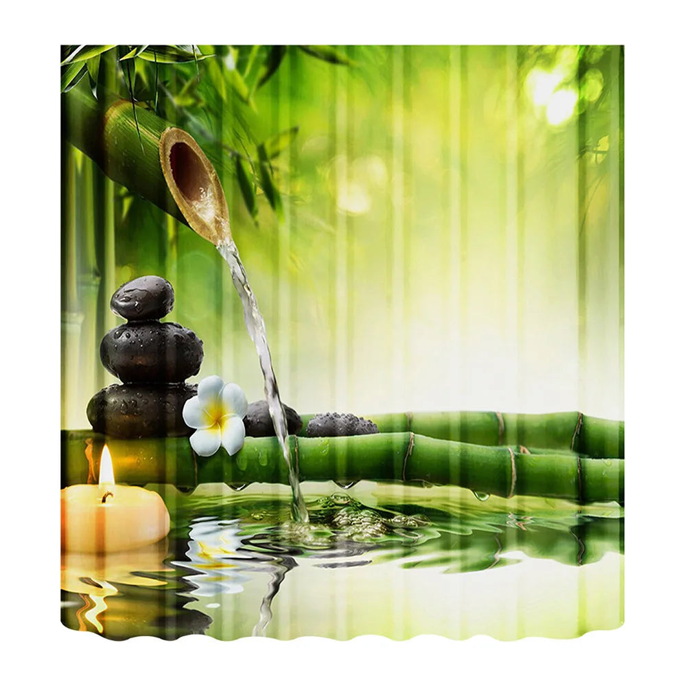 180-230cm Shower Curtains Waterproof Heavy Duty Thick Fabric Bath Curtain for Hotel Bathroom Bathtub Solid White Private Cover Peaceful Pleasures Health and Wellness Printed style E 180x180cm