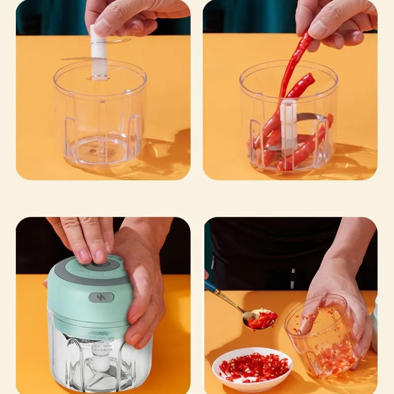 Mini Electric Garlic Chopper USB Rechargeable 100/250ml