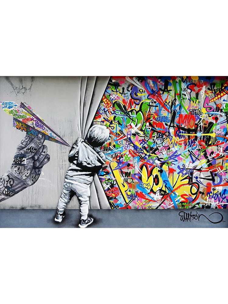 Banksy Graffiti Pop Art Canvas Wall Print | Street Art Poster