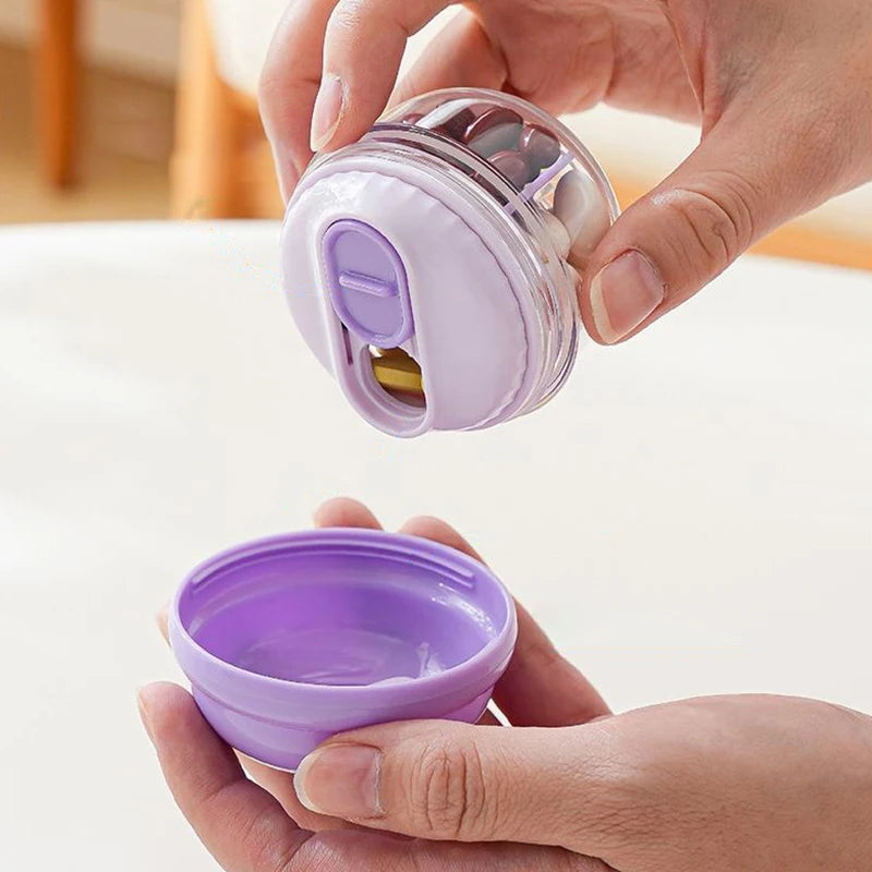 4 Grids Small Pill Cases Organizer Box Weekly Travel Pill Organizer Portable Pocket Pill Case Holder Plastic Container Box Peaceful Pleasures Health and Wellness