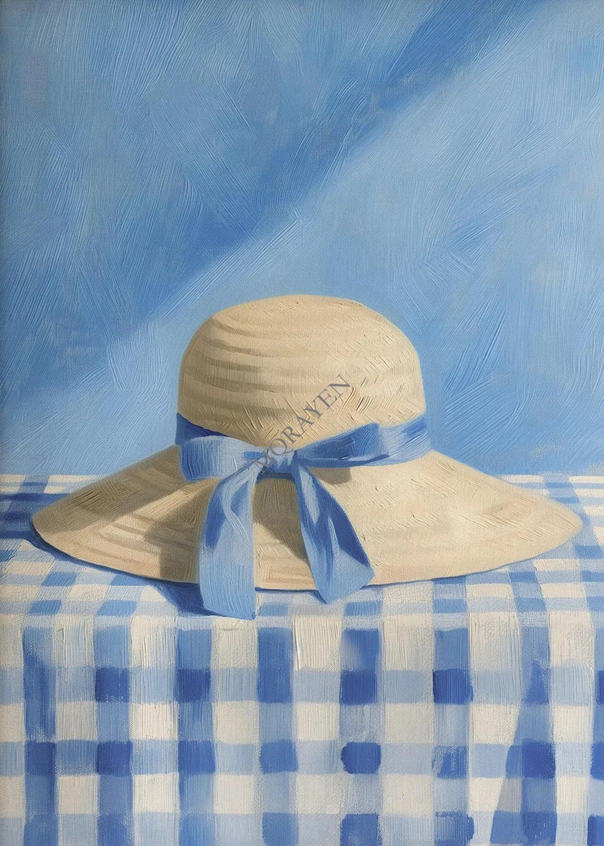 Blue Coastal Canvas Wall Art | Hydrangea Beach Seashell Print