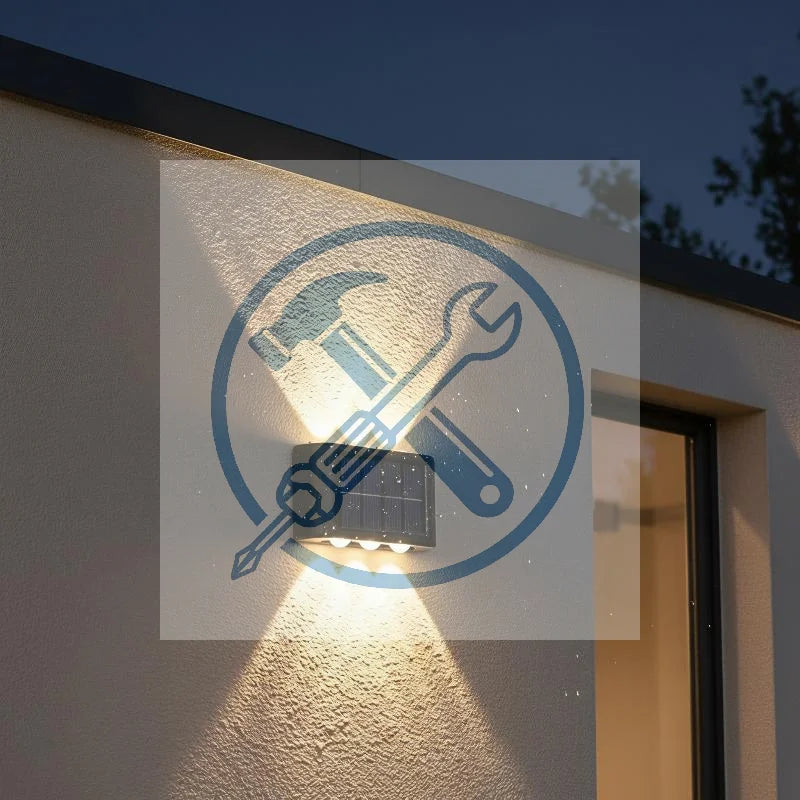 Solar Outdoor Wall Light | Up Down LED Fence Lamp Waterproof