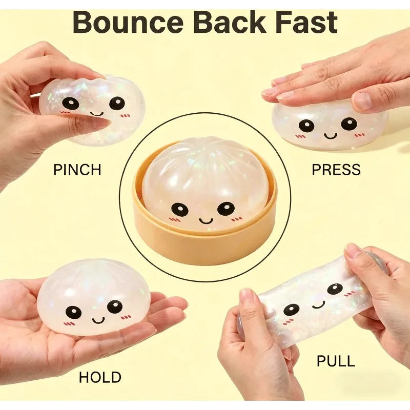 Xiao Long Bao Squishy Toy | Dumpling Stress Reliever Gift