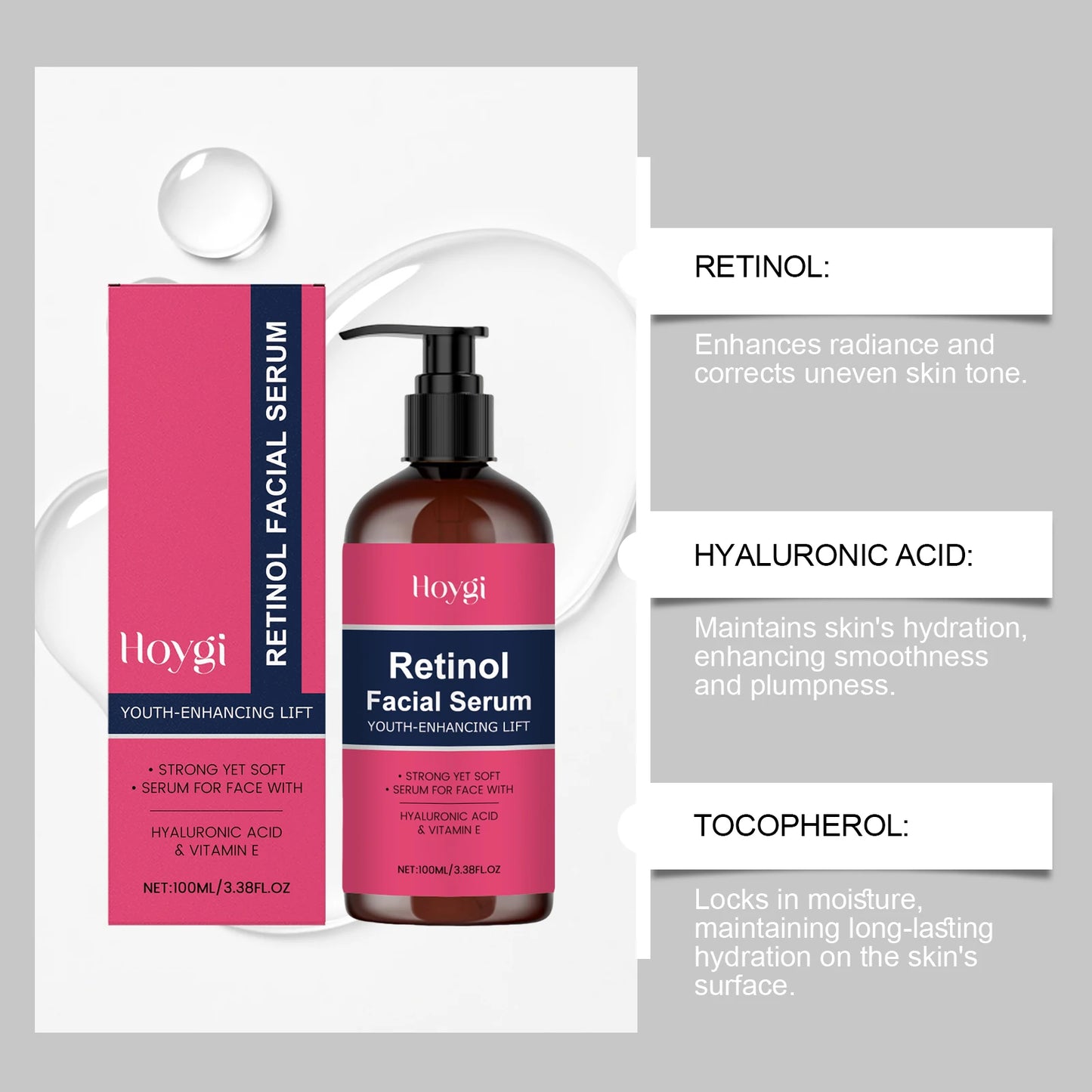 Hoygi Retinol Face Serum – Deep Hydration for Sensitive Skin