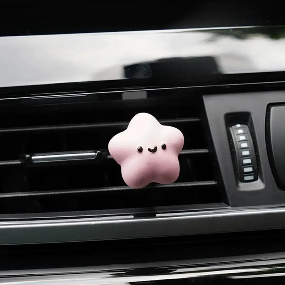 Lucky Star Car Air Vent Clip Cute Cloud Aromatherapy Diffuser StoneCar Interior Decor Ornament For Women Gifts Peaceful Pleasures Health and Wellness S Pink Star