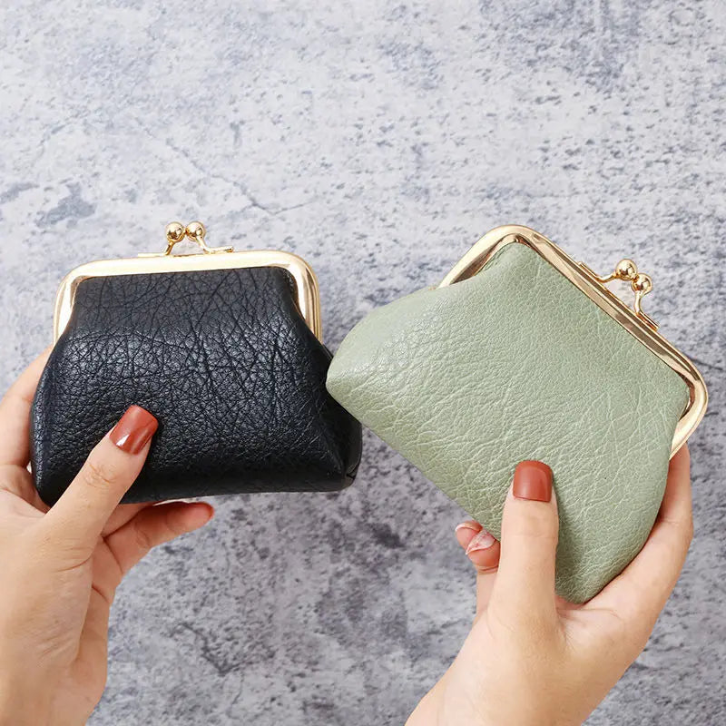 Women's Mini Leather Clutch Wallet – Coin Purse & Card Holder