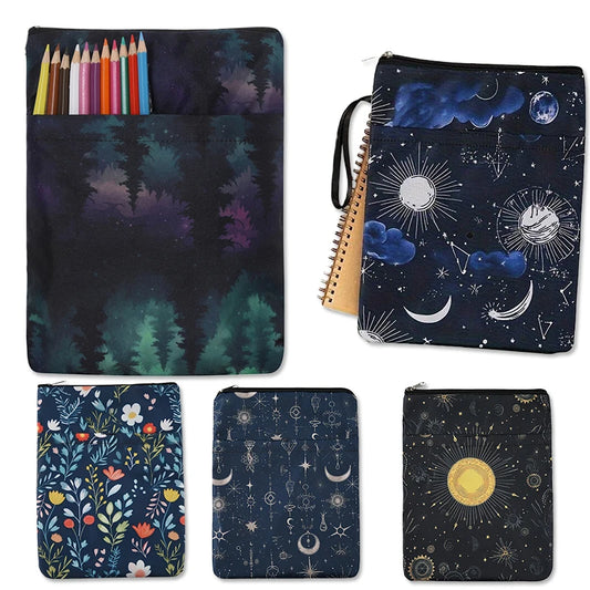 Book Sleeve with Zipper – Washable Fabric Book Cover Protector Book Cover Sleeve Peaceful Pleasures Health and Wellness
