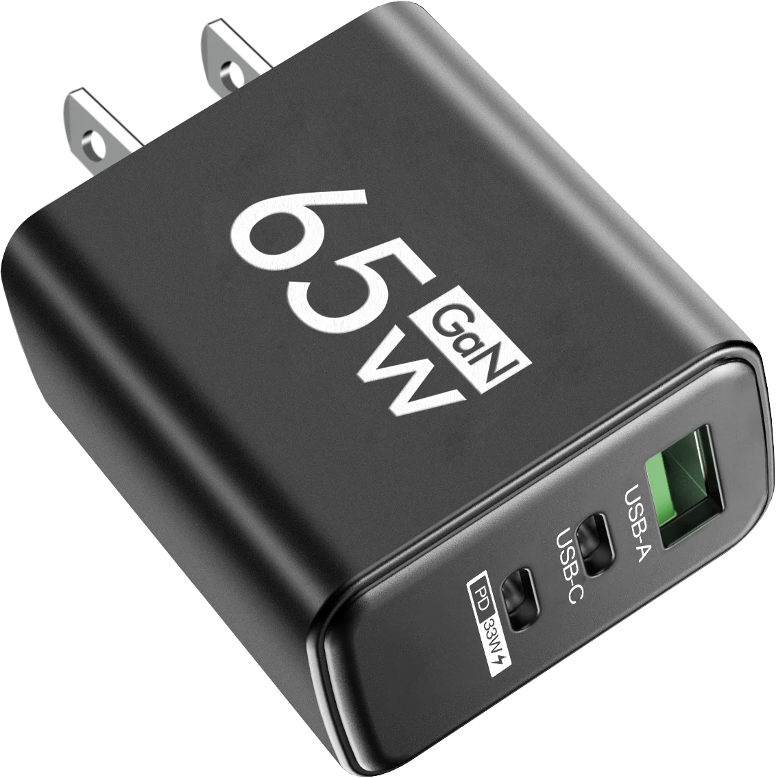 67W GaN Fast Charger USB-C PD 3.0 QC 4.0 Multi-Port Wall Adapter
