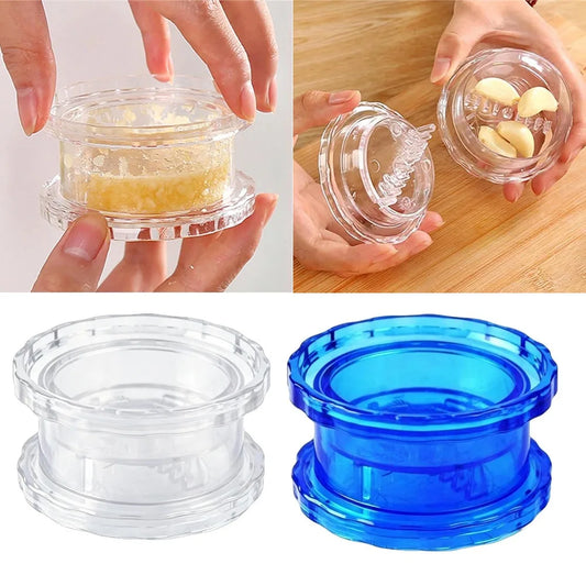Manual Twist Garlic Press Mincer | Plastic Garlic Crusher Garlic Press Peaceful Pleasures Health and Wellness