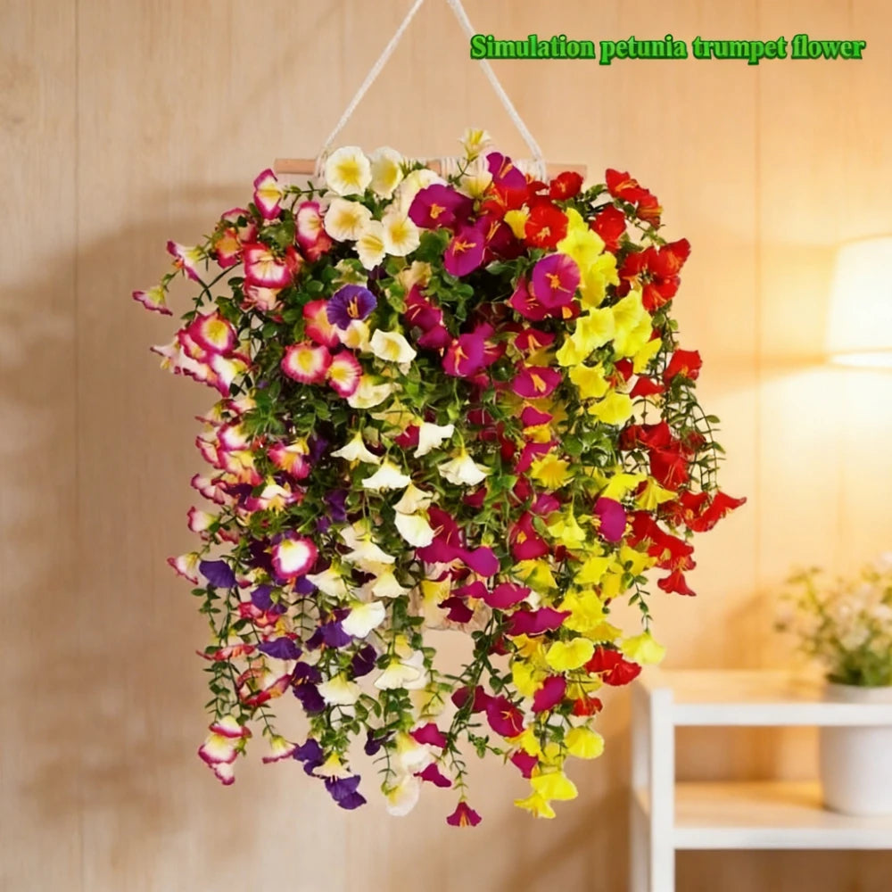 Artificial Silk Morning Glory Eucalyptus Vine | Wedding Home Decor