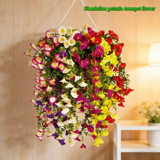 Artificial Silk Morning Glory Eucalyptus Vine | Wedding Home Decor