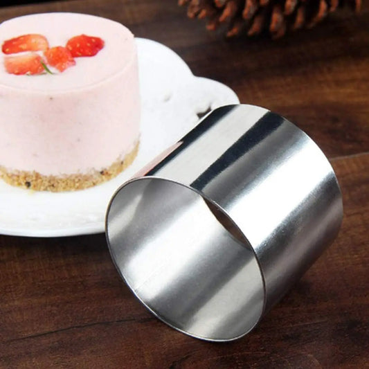 Stainless Steel Round Cake Ring Mold | Mousse & Pastry Cutter Cake Ring Mold Peaceful Pleasures Health and Wellness