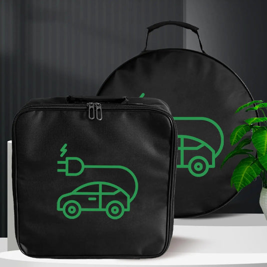 Electric Car Charger Cable Bag Waterproof EV Charger Cable Handled Bag EV Extension Cords Adapters Container Car Trunk Organizer Peaceful Pleasures Health and Wellness