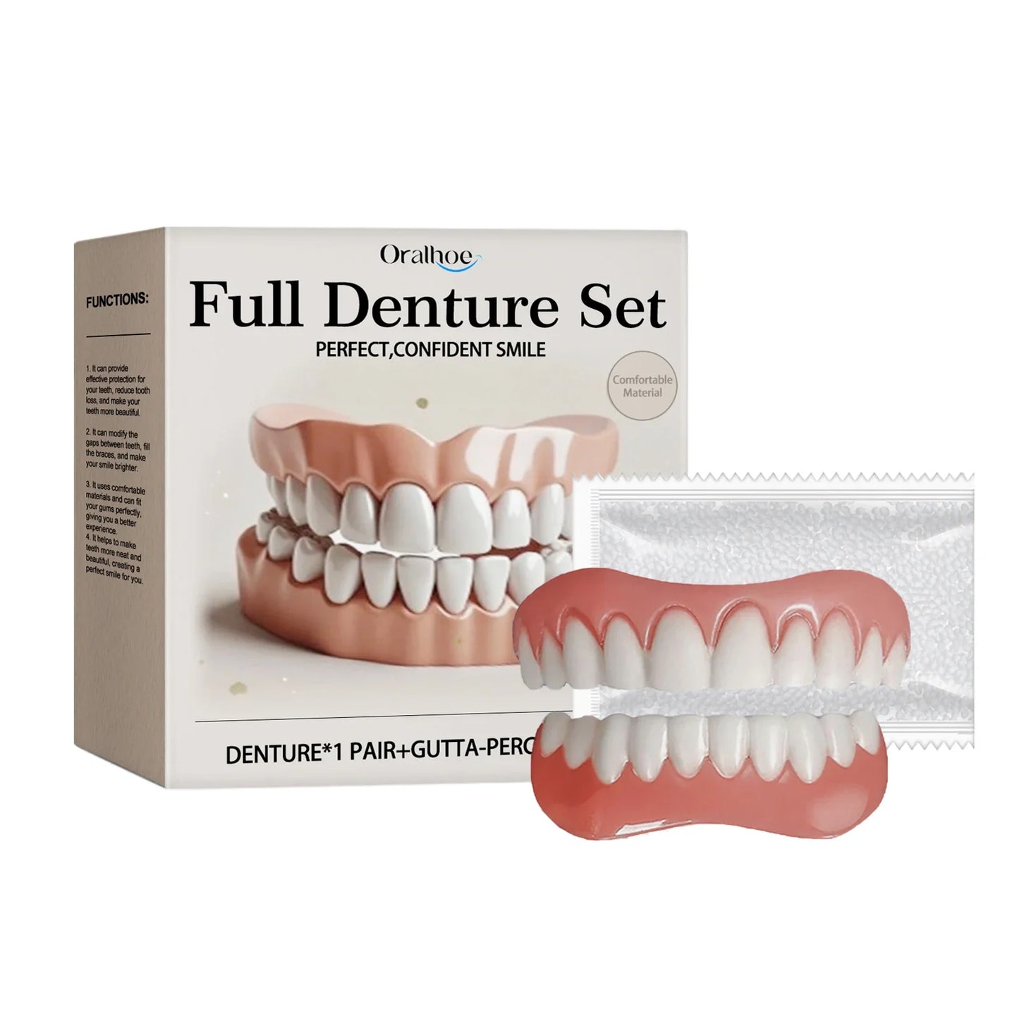 Snap-On Silicone Veneers – Upper & Lower False Teeth | Oralhoe