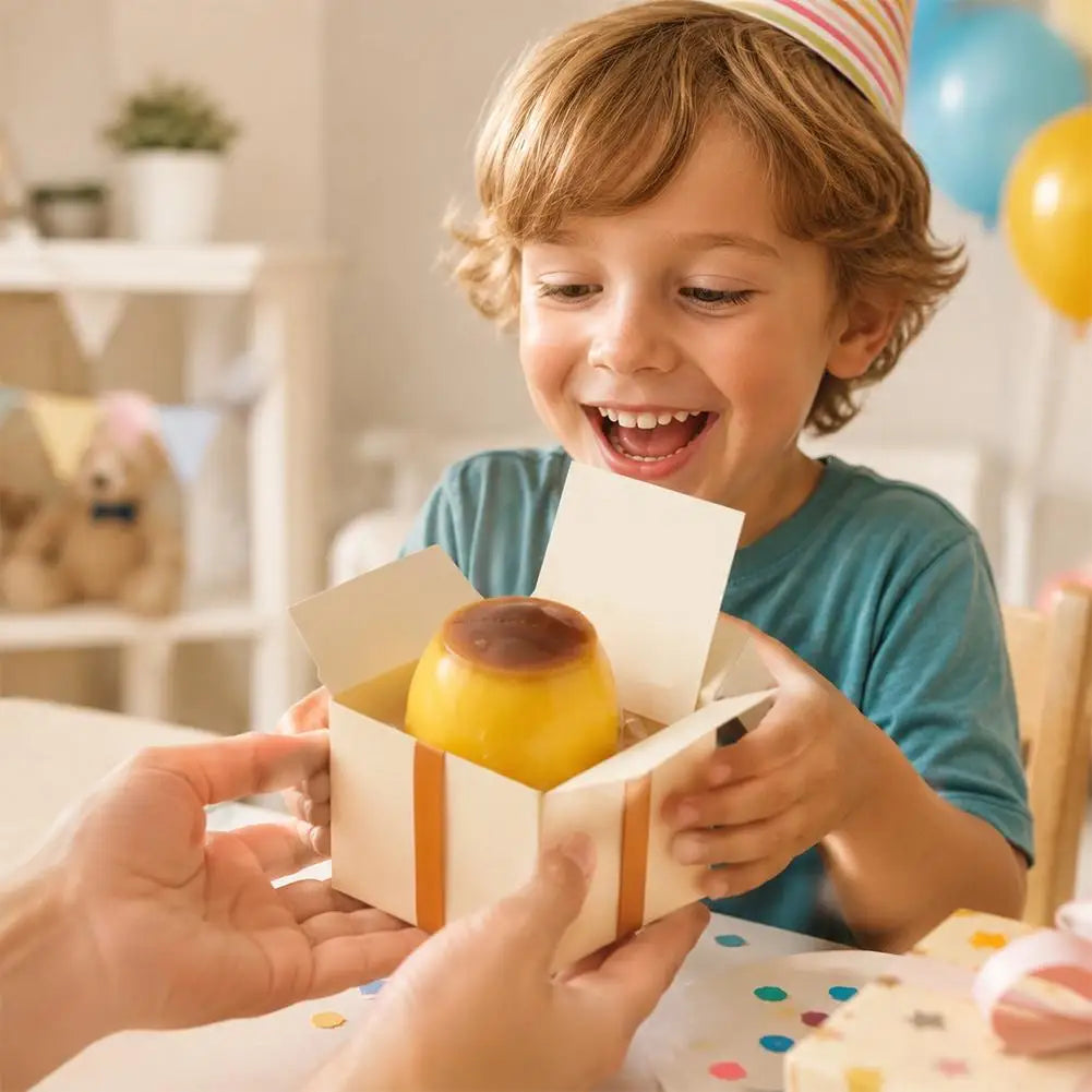 Caramel Pudding Squishy Squeeze Toy | Slow Rebound Fidget Ball
