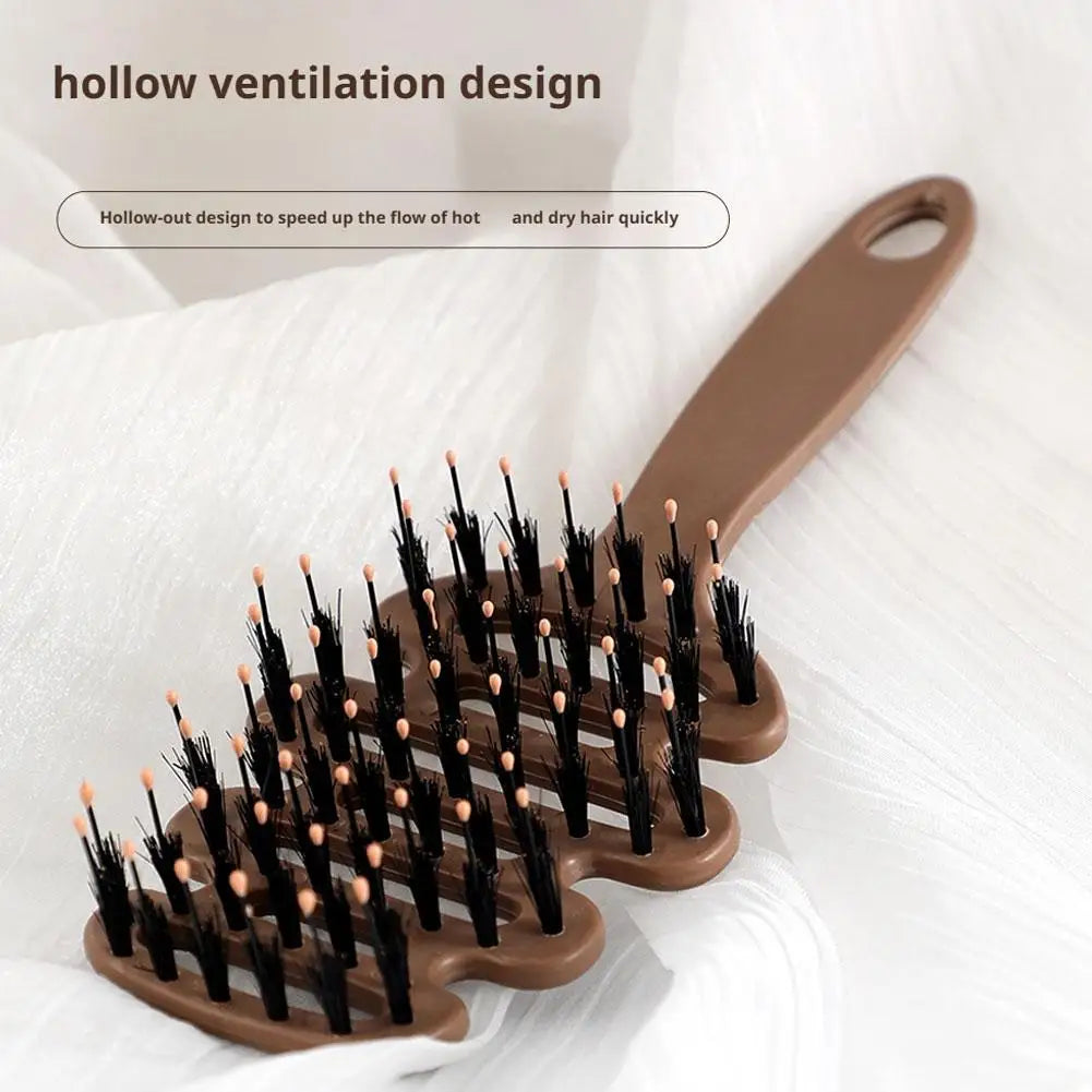 2-Pack Anti-Static Boar Bristle Detangling Comb – All Hair Types