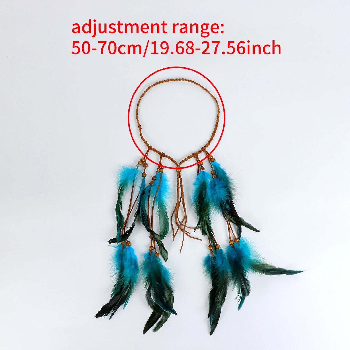 Bohemian Red Feather Headband Hippie Tribal Hair Accessory Festivals