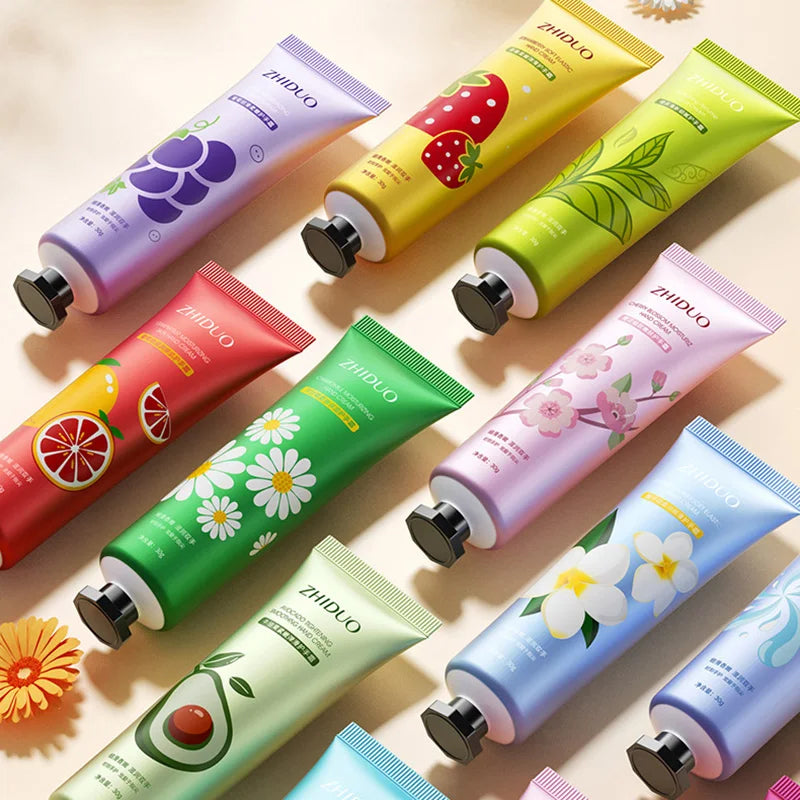 BIOAOUA 10pc Fruity Floral Hand Cream Set – Moisturizing & Anti-Aging