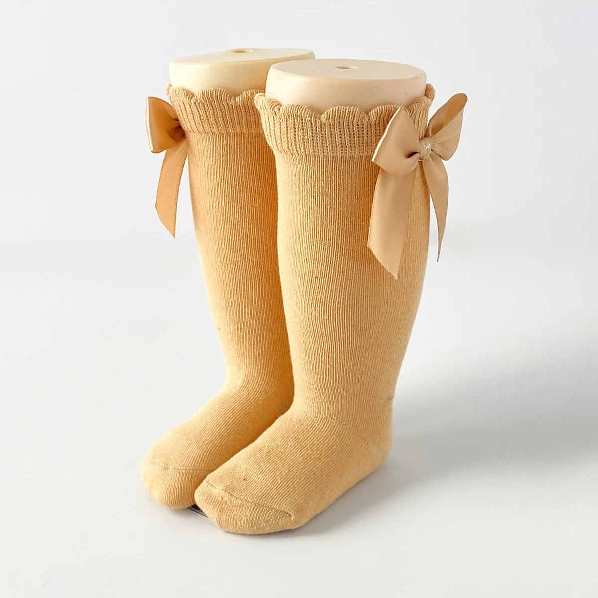 Girls Knee High Bowknot Socks | Toddler Kids Ages 0–6