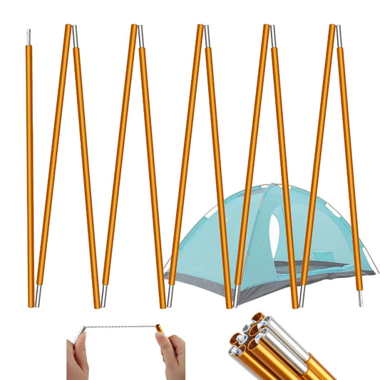 Pre-Assembled Tent Pole Stakes Aluminium Tarp Rod Replacement Camping Accessori Multifunction Lightweight Tent Poles Repair Kits Peaceful Pleasures Health and Wellness
