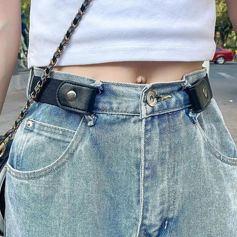 Buckle-Free Elastic Stretch Belt – Invisible Waist Band Unisex