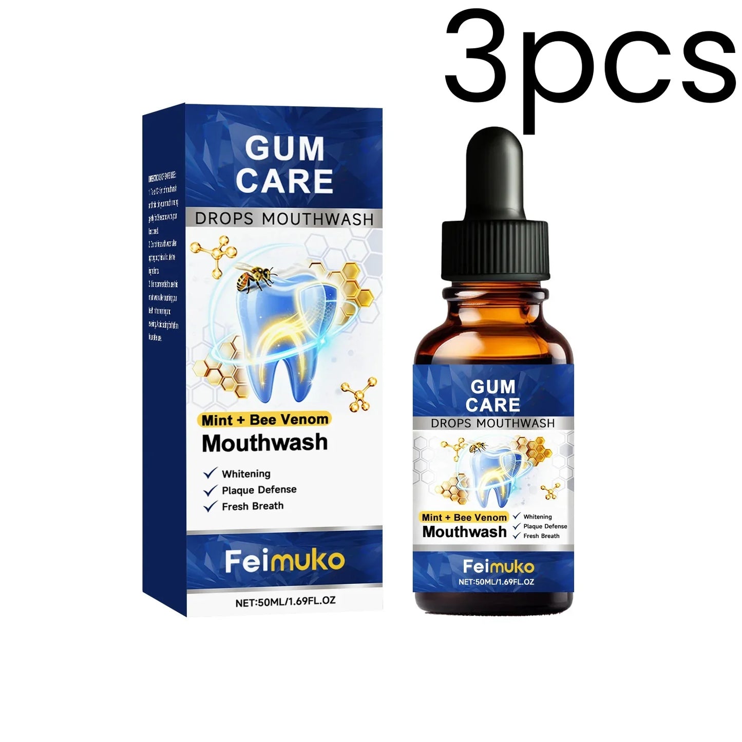 Feimuko Bee Venom Mouthwash – Gum Care & Whitening 50ml