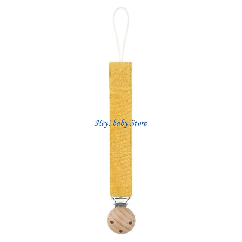 Baby Pacifier Clip Chain – Safe Cotton & Wood for Newborns