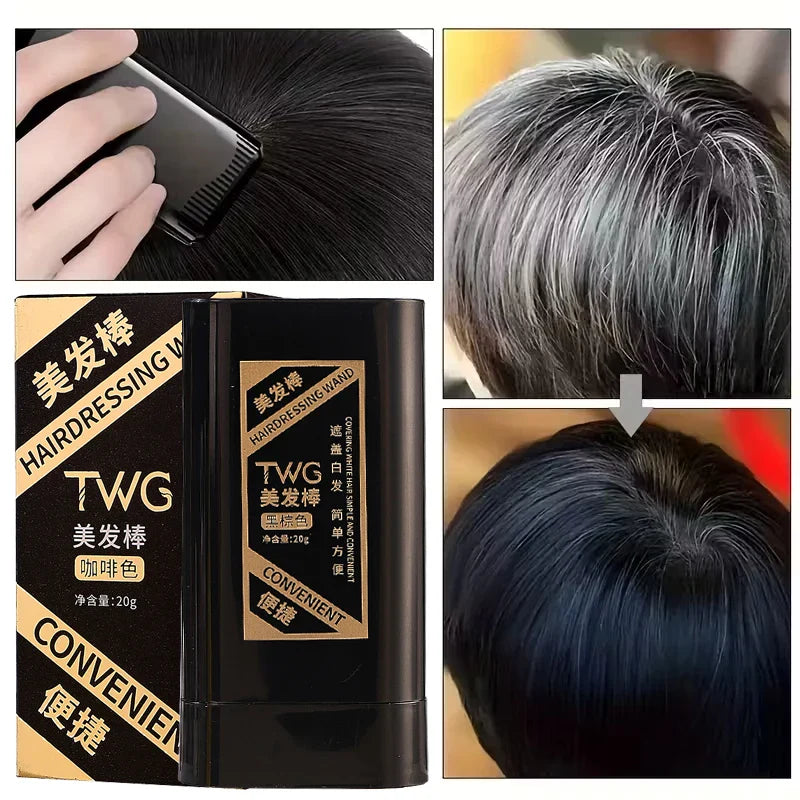 Portable Hair Dye Stick – Waterproof Gray Hair Cover
