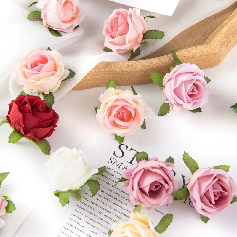 Silk Rose Artificial Flowers for Wedding, Wreath & Home Decor