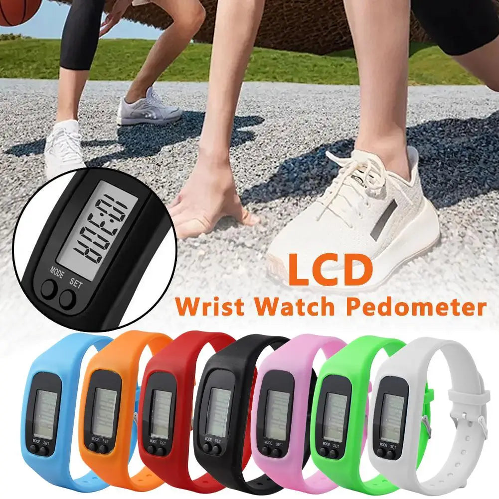 Silicone Pedometer Step Counter Watch – Digital LED Fitness Tracker Bracelet Peaceful Pleasures Health and Wellness