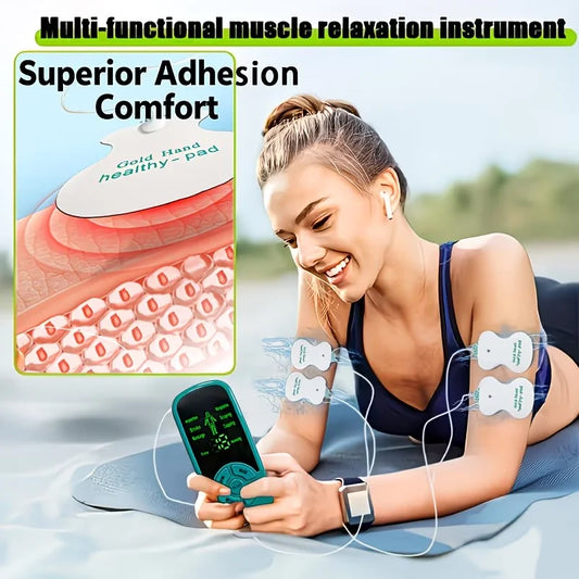 3-in-1 / Unit & Massager Device with Portable Muscle Stimulator Suitable for Back, Full Body, USB/Battery-Powered, Multi-Intensi Peaceful Pleasures Health and Wellness