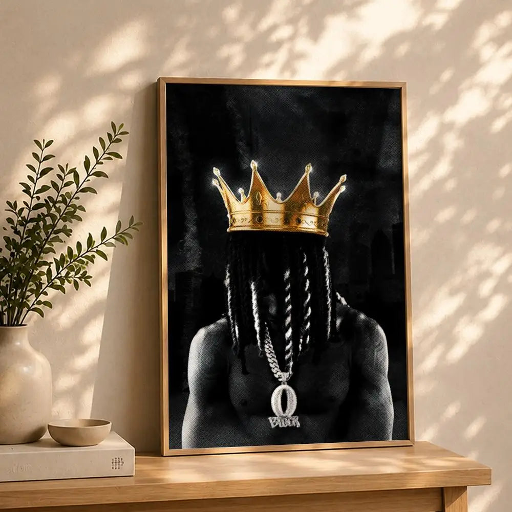 Rapper K-King VonS Poster HD Self Adhesive Waterproof Wall Art Ideal for Home Office Dorm Bedroom Great Gift Peaceful Pleasures Health and Wellness White15 21X30cmNoframe