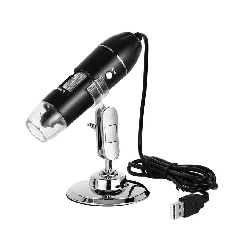 Digital Usb Microscope Three In One 1000X Electron Microscope 1600X Maintenance Magnifying Glass Peaceful Pleasures Health and Wellness