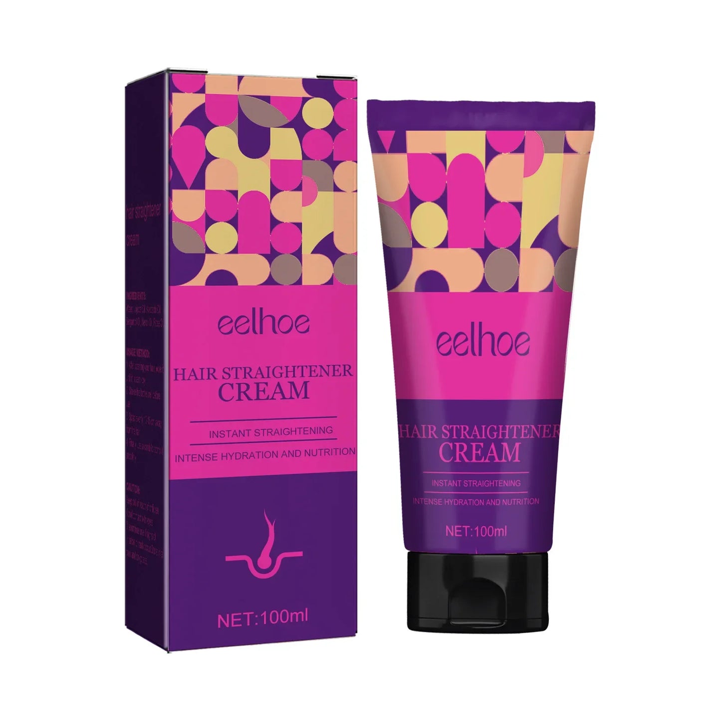 EELHOE Straightening Hair Cream for Frizzy Hair Repair Peaceful Pleasures Health and Wellness