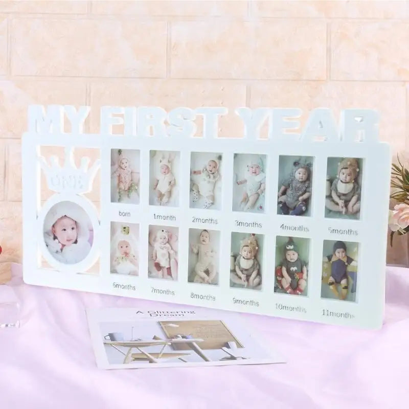 Baby First Year Photo Frame | 12-Month Newborn Keepsake