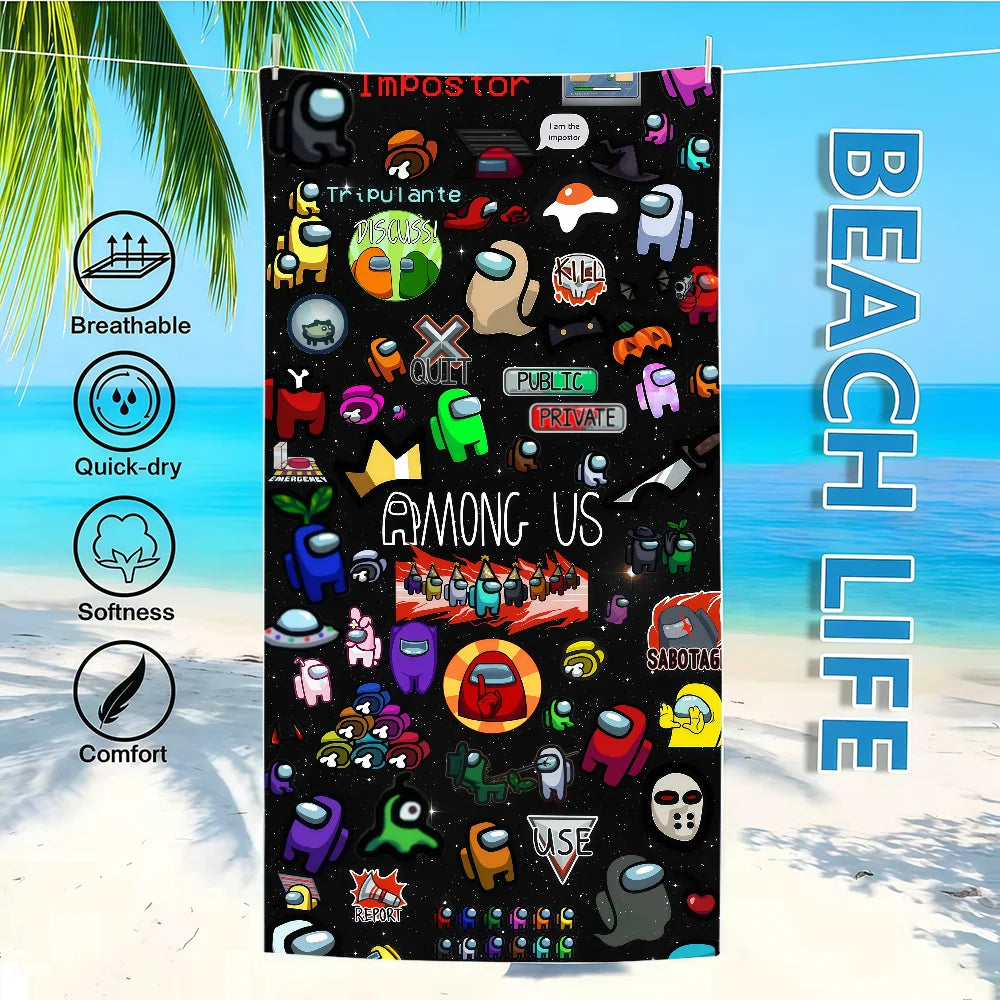 Among Us Quick-Dry Beach Towel | Pool, Travel & Camping