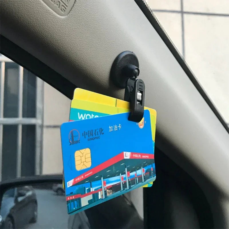1 Pair Car Interior Window Clip Mount Black Suction Cap Clip Plastic Sucker Removable Holder For Sunshade Curtain Towel Ticket Peaceful Pleasures Health and Wellness