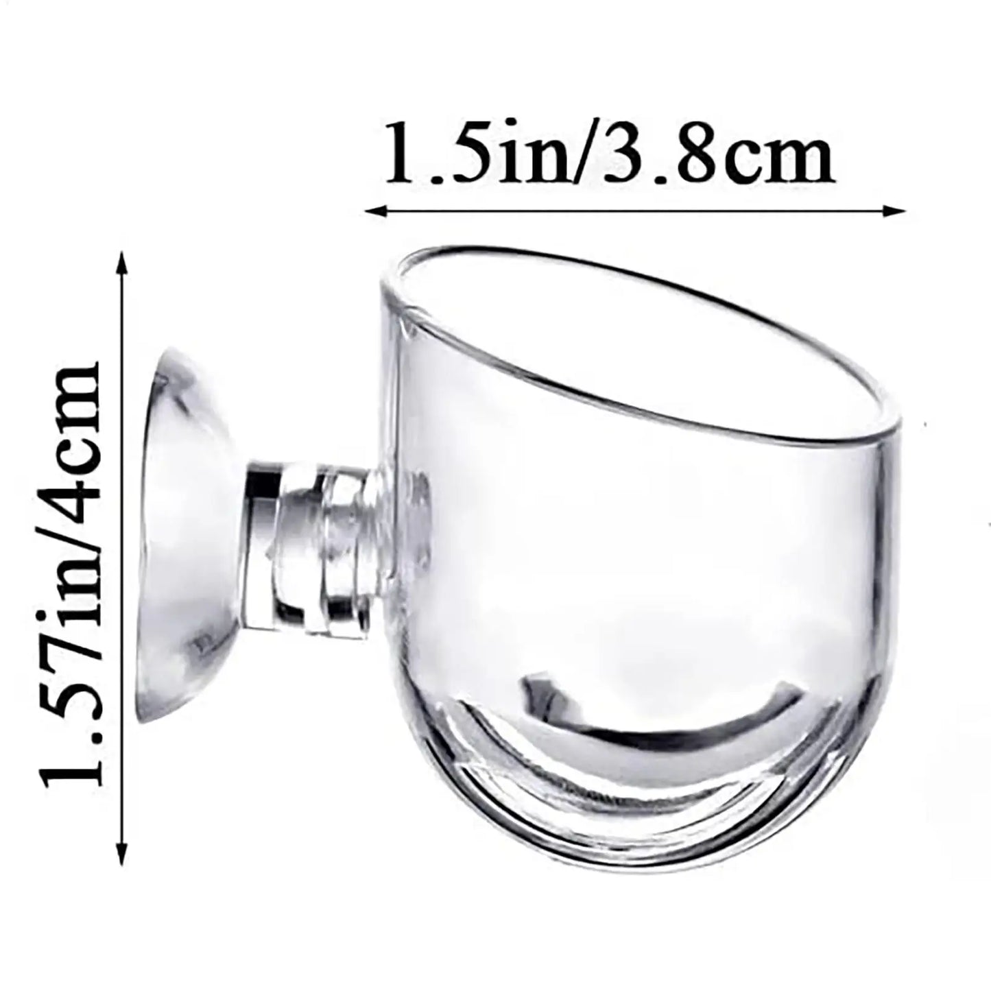 Acrylic Aquarium Plant Cup with Suction Holder | Tank Decor