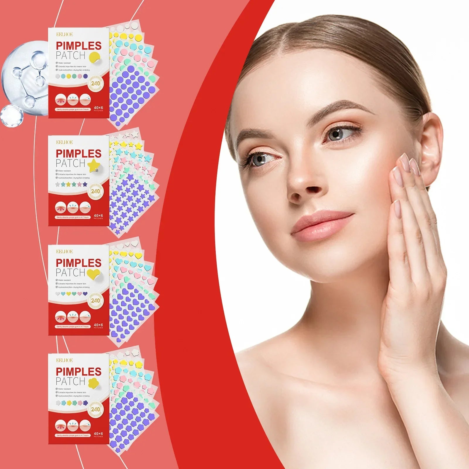 240pc Salicylic Acid Acne Patches – Colorful Pimple Stickers Peaceful Pleasures Health and Wellness