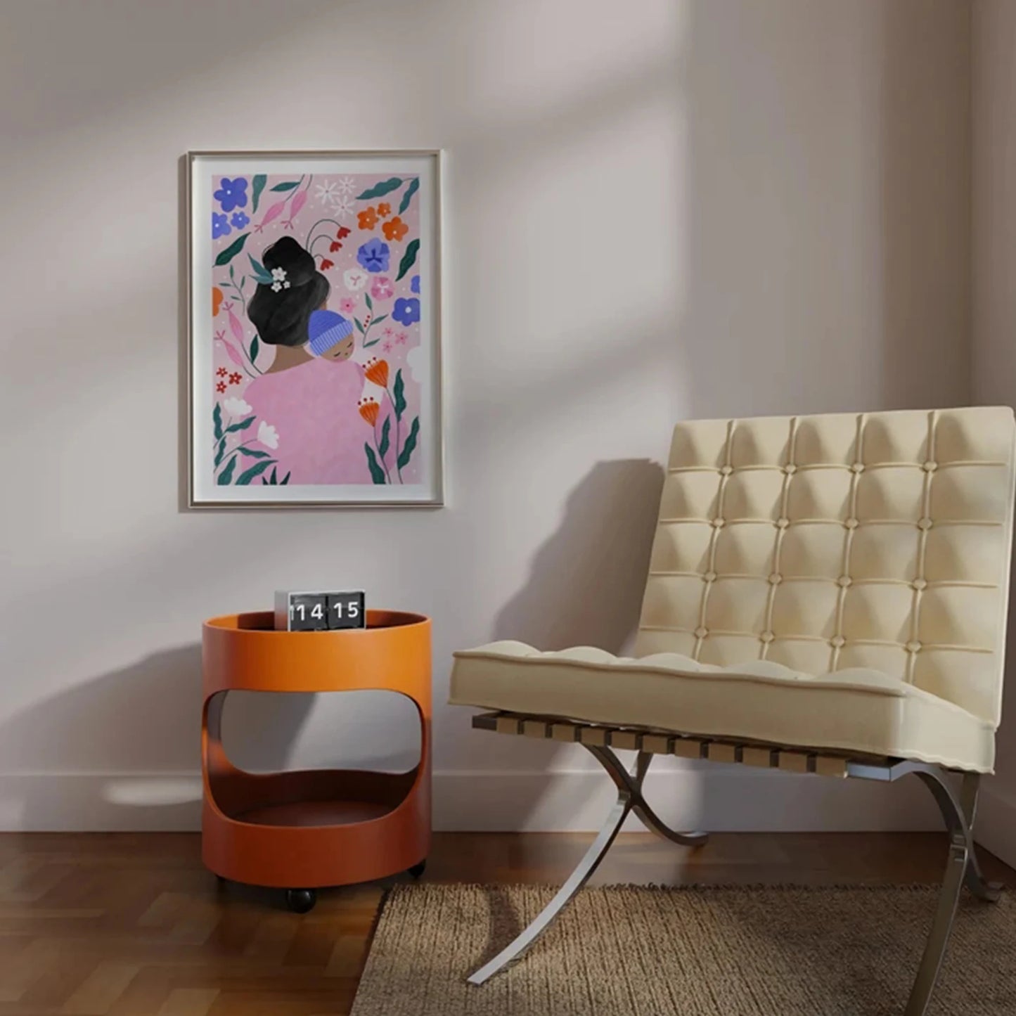 Modern Woman Illustration Canvas Wall Art Print | Home Decor