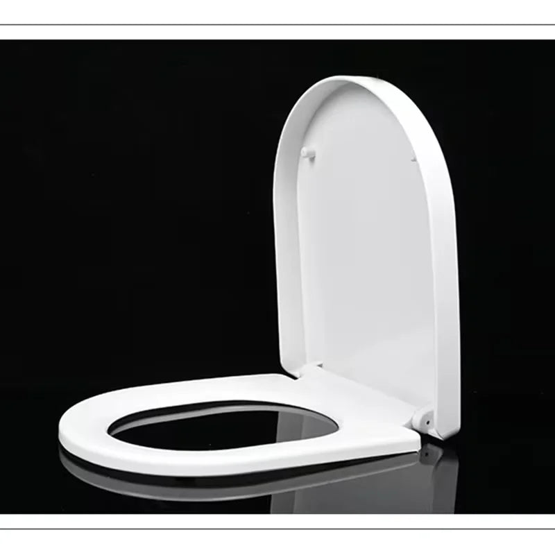 White Oval Slow-Close Toilet Seat – Heavy-Duty Universal Fit