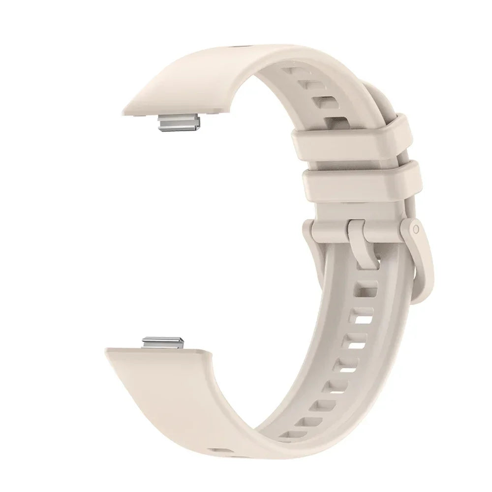 Silicone Band for Huawei Watch Fit 4/4 Pro/3 – Color Buckle Peaceful Pleasures Health and Wellness WHITE