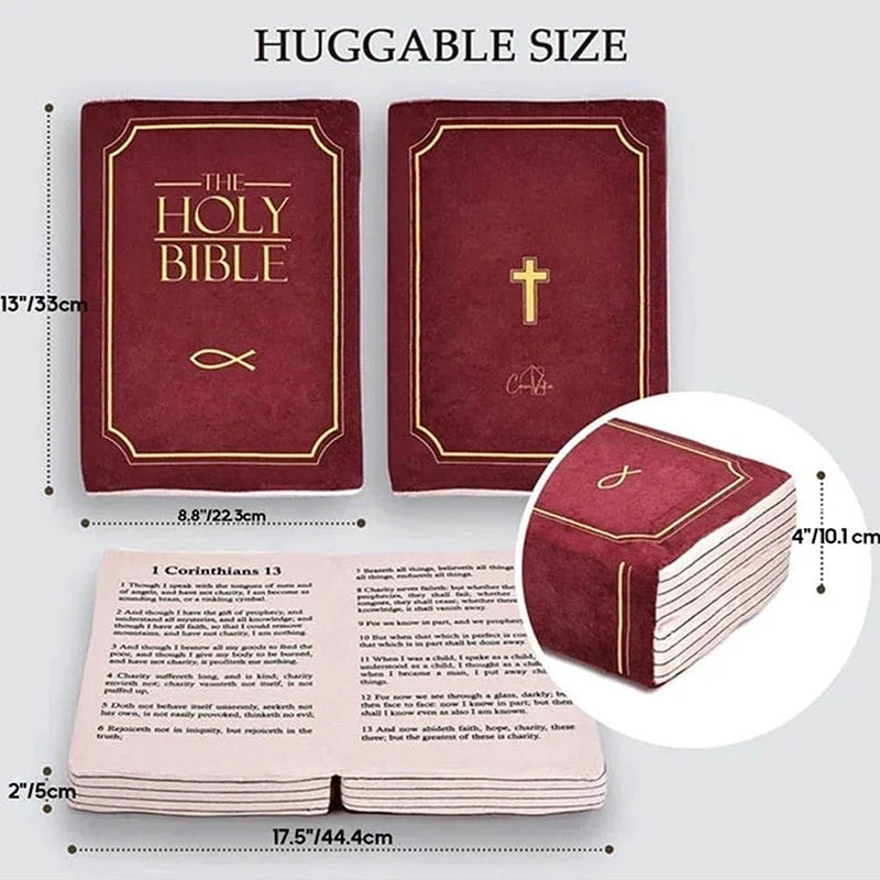 Bible Shaped Plush Pillow | Christian Decor & Gift 33×22cm