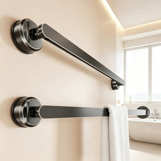 Suction Cup Towel Bar – No-Drill Wall Mount Rack | Bath & Kitchen Suction Towel Bar Peaceful Pleasures Health and Wellness