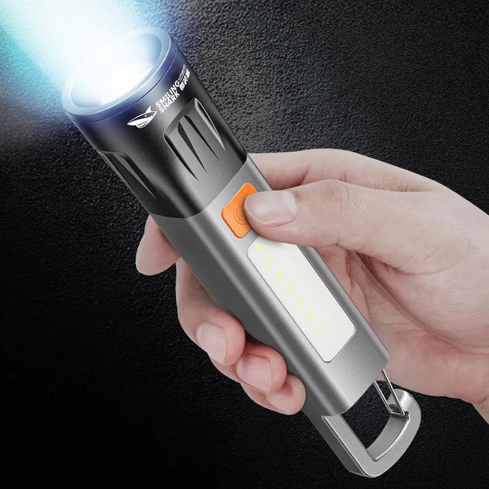 EDC LED Flashlight Zoomable 7-Mode USB-C Rechargeable Torch