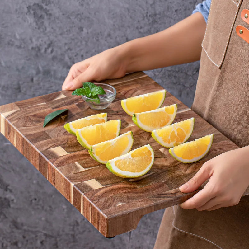 Solid Wood Cutting Board Acacia Wood Cutting Board Wooden Splicing Cutting Board Household Non-Slip Cutting Board Geometric Peaceful Pleasures Health and Wellness