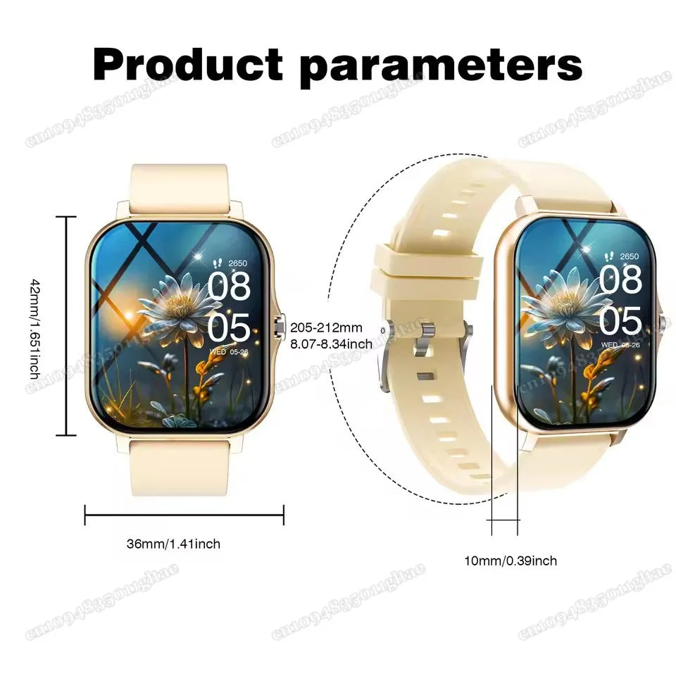 Smart Watch For Android IOS Watches 2.01inch HD Display Bluetooth Call Message Alert Music Sports Mode Smartwatch Men Women Gift Peaceful Pleasures Health and Wellness