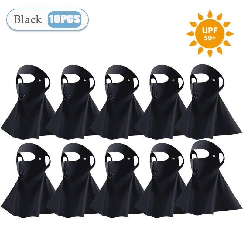 3D Ice Silk UPF50+ UV Face Mask – Cooling Balaclava Women