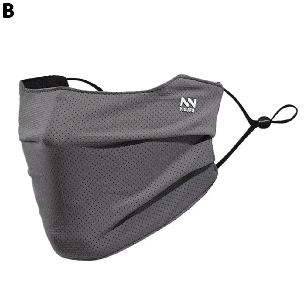 Breathable Ice Silk Face Mask for Sun Protection Peaceful Pleasures Health and Wellness One Size Dark Gray